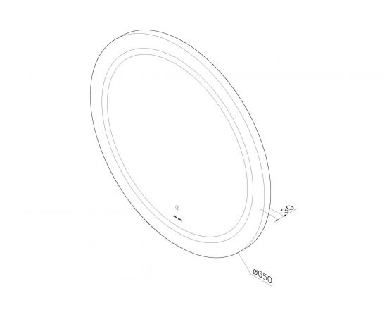 Универсальное зеркало с контурной LED-подсветкой AM.PM ИК- сенсором M85AMOX0651WG – изображение 3