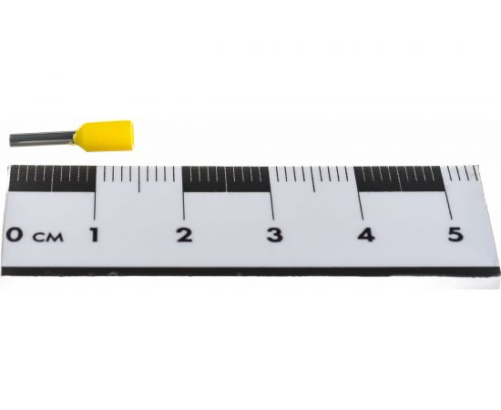 Изолированный штыревой втулочный наконечник REXANT F-8 мм, 1 кв.мм, желтый 08-0813 – изображение 3