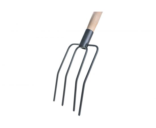 Навозные вилы с деревянным черенком Gigant 4-х рогие, сварные GFF-03 – изображение 3