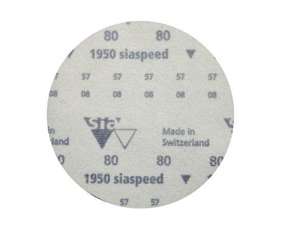 Круг шлифовальный на липучке siaspeed 1950 (50 шт; 125 мм; без отверстий; P80) sia Abrasives ss50-125-0-080 – изображение 4