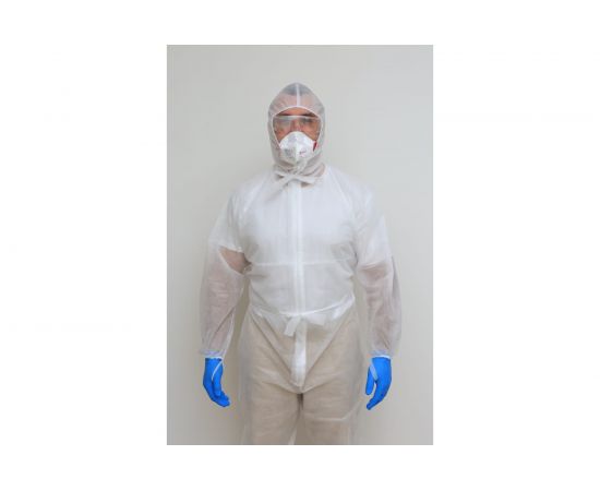 Защитный одноразовый нестерильный комбинезон РЕАЛ, плотность 40-42 г/кв.м, размер XXL, 1603003000276 – изображение 4