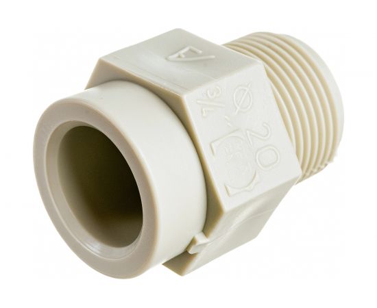 Переходник FV-PLAST с пластиковой резьбой наружной, без втулки Dg 20x3/4 100 20 213021 – изображение 4
