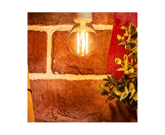 Филаментная лампа REXANT Шарик GL45 9.5 Вт 2700K E14 604-129 – изображение 4