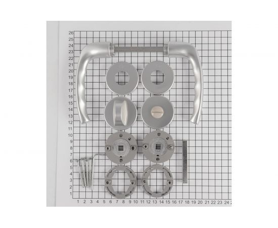 Объектный гарнитур HOPPE 1810/42KV/42KVS New York WC F1 анодированный серебристый алюминий, Schnellstift, A=37-42 мм, шток 8 мм, 3 категория 65732 – изображение 5