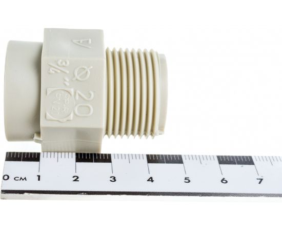 Переходник FV-PLAST с пластиковой резьбой наружной, без втулки Dg 20x3/4 100 20 213021 – изображение 5