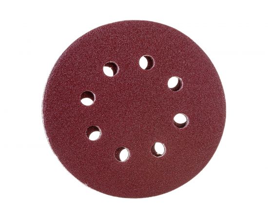 Круг шлифовальный (5 шт; 125 мм; 8 отверстий; P 100) ПРАКТИКА 919-082 – изображение 5