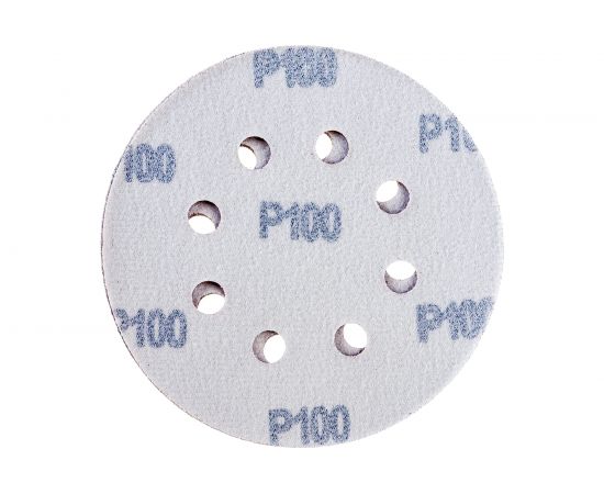 Круг шлифовальный (5 шт; 125 мм; 8 отверстий; P 100) ПРАКТИКА 919-082 – изображение 6