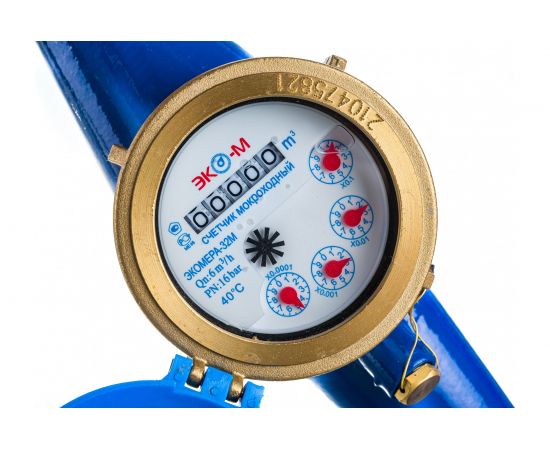 Счетчик воды ЭКО-М ЭКОМЕРА-32М Мокроходный, глицерин. L-260 ДУ30М, L260, включает КМЧ Э-32М-260-СК – изображение 6