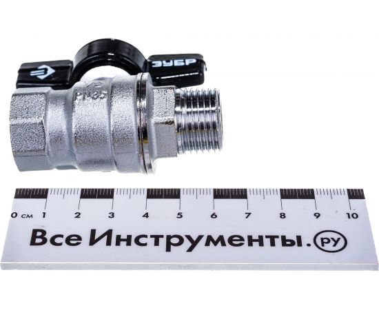 Кран шаровой полнопроходной (1/2"; мама-папа) для трубопровода Зубр 4-51324-C-1/2 – изображение 6