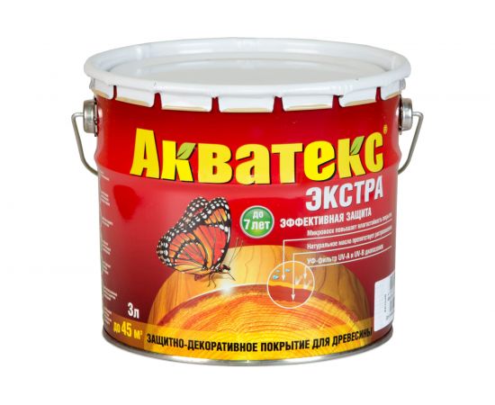 Защитно-декоративное по��рытие для древесины Акватекс Экстра Орегон 3 л 4 13865 