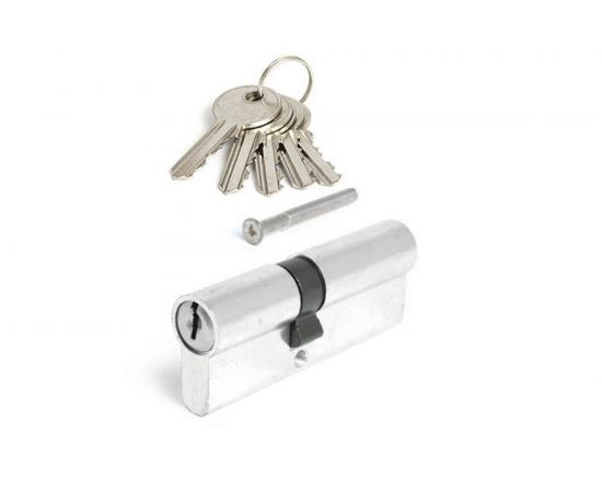 Цилиндровый механизм HOME 60 мм, 5 ключей, цвет хром, ЦАМ CICAM60CKK 