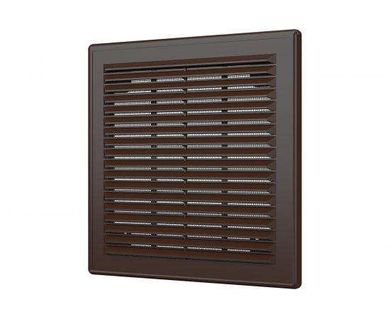 Решетка с рамкой (208х208 мм, коричневая) ERA 2121Р 86-665 