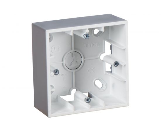 Монтажная коробка Simon для накладного монтажа, 1 пост, алюминий 1590751-033 