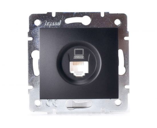 Компьютерная розетка Lezard KARINA чёрный бархат 707-4288-139 
