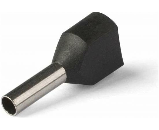 Штыревой наконечник REXANT, втулочный, изолированный, F-8мм 2х1.5кв.мм, 1.5-8/НГи2 1,5-8, черный 08-2806 