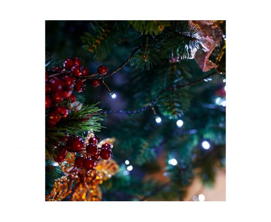 Светодиодная гирлянда NEON-NIGHT Твинкл-Лайт 8 режимов, 20м, 160 LED, тёмно-зелёный провод, белый 303-115 – изображение 11