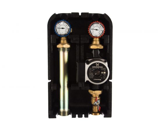 Насосная группа с прямым контуром (1"", с насосом Grundfos UPSO 25-65 в теплоизоляции, DN 25) STOUT SDG-0001-002502 – изображение 2