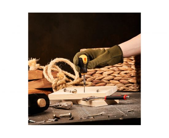 Шлицевая отвертка REXANT SL 5х40 мм, двухкомпонентная рукоятка 12-6435 – изображение 2