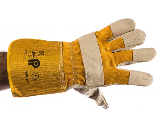 Комбинированные спилковые рабочие перчатки БЕРТА 323 – изображение 2
