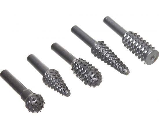 Набор шарошек стальных по дереву (5 шт.) ПРАКТИКА 648-427 – изображение 2