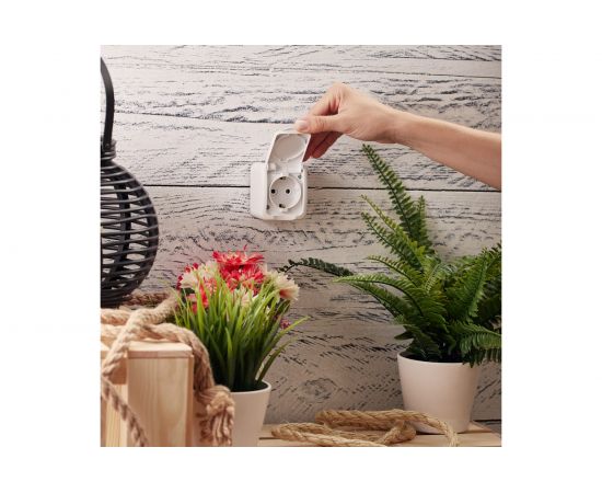 Накладная розетка с заземлением KRANZ IP54 16А белая KR-78-0604 – изображение 3