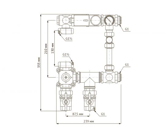 Насосно-смесительный узел UNIPUMP MIX LOOP 81 84394 – изображение 3