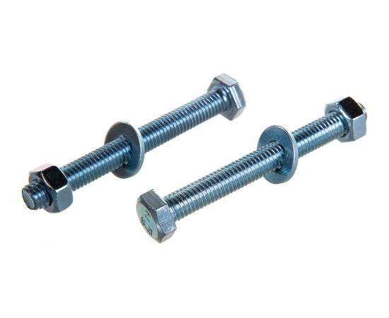Болт Tech-Krep DIN933 с шестигранной головкой, оцинкованный М8х70 + гайка + шайба 2 шт - пакет 130187 – изображение 3