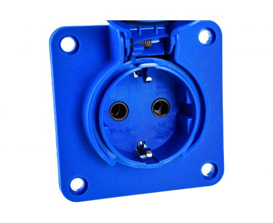 Панельная розетка IEK MAGNUM SCHUKO РП17-3, с увеличенным фланцем, IP54 PSN71-016-3-4-54-K07 – изображение 3