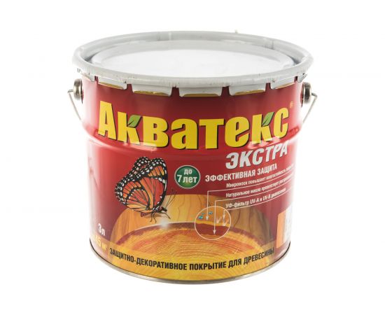 Защитно-декоративное по��рытие для древесины Акватекс Экстра Орегон 3 л 4 13865 – изображение 3