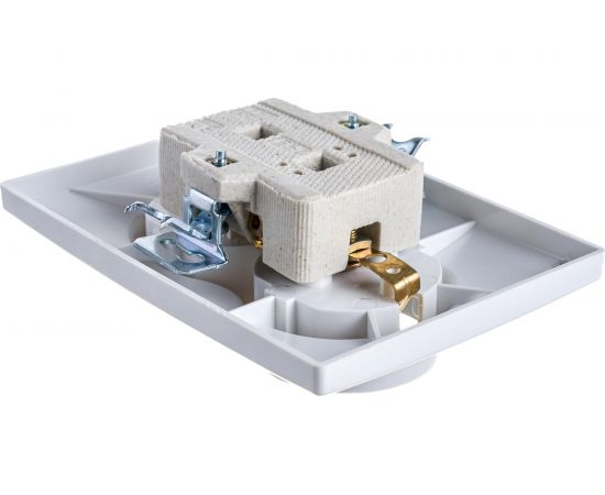 Двухместная розетка АБК-СИЛА с заземляющим контактом 16А 220В "ПАНДОРА" белая 5401505 – изображение 3