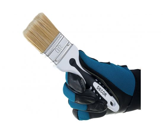 Кисть DECOR Black White универсальная 50х15мм, светлая смешанная щетина, 2К ручка 880-050 – изображение 4