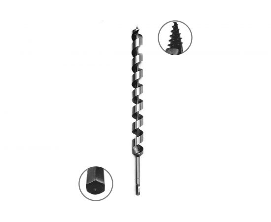 Сверло по дереву винтовое (32x460 мм; HEX) VIRA 552051 – изображение 4