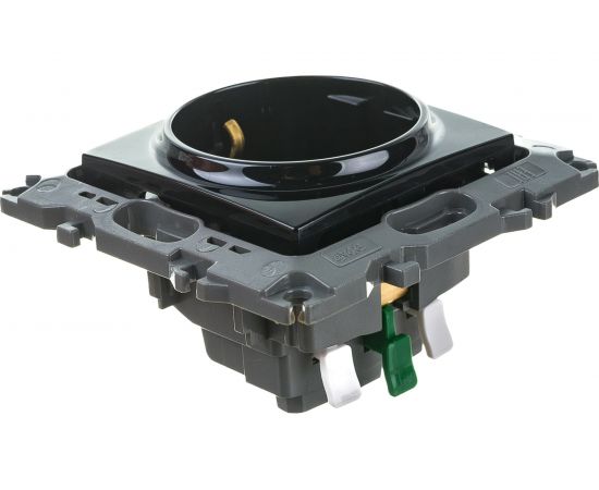 Розетка ЭРА 12-2001-06 2P E Schuko, 16A-250В, IP20, без м.лапок, 12, чёрный Б0014686 – изображение 4