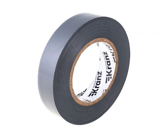 Изолента ПВХ KRANZ 15 мм х 25 м, 0.13 мм, серая KR-09-2108 – изображение 8