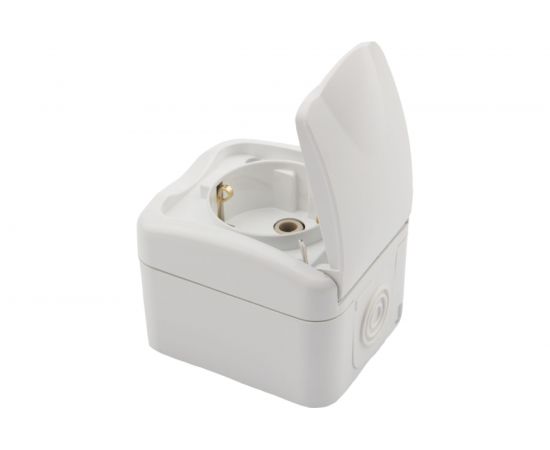 Накладная розетка с заземлением KRANZ IP54 16А белая KR-78-0604 – изображение 8