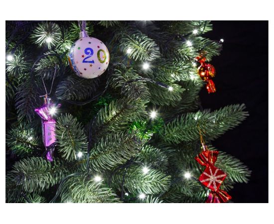 Светодиодная гирлянда NEON-NIGHT Твинкл-Лайт 8 режимов, 20м, 160 LED, тёмно-зелёный провод, белый 303-115 – изображение 8