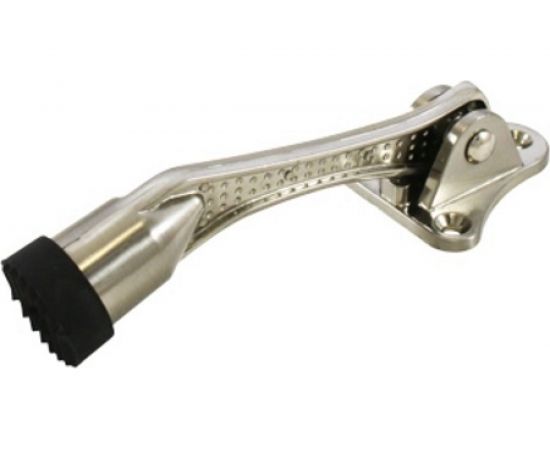 Дверной фиксатор Аллюр KH-130 SN матовый никель козья ножка Я665 