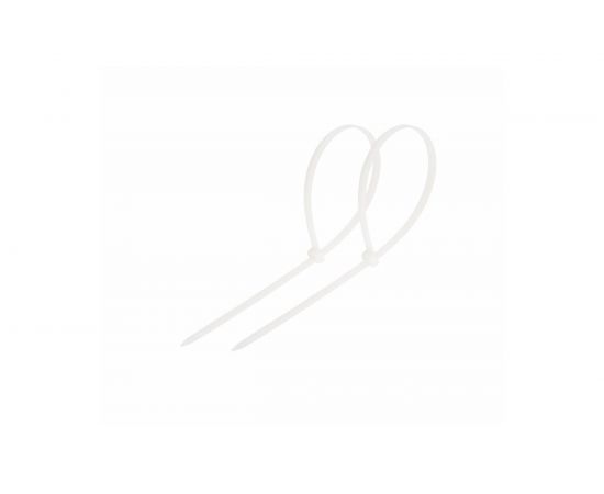 Кабельная нейлоновая хомут-стяжка REXANT 250x7,6 мм, белая, упаковка 100 шт. 07-0252 