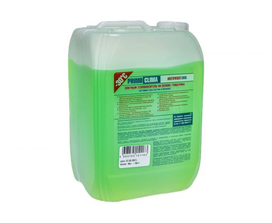 Теплоноситель Глицерин -30C ECO 10 кг, канистра, цвет зеленый Primoclima Antifrost PA -30C ECO 10 