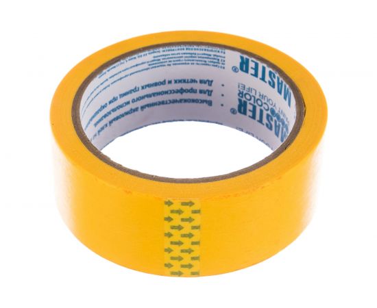 Малярная лента MASTER COLOR золотистая, рисовая бумага, термостойк. до 100C, 36 мм х 25 м 30-6123 