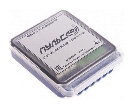 Счетчик импульсов-регистратор ПУЛЬСАР RS485 3-канальный, питание 8...26В, МПИ 6 лет Н00005852 