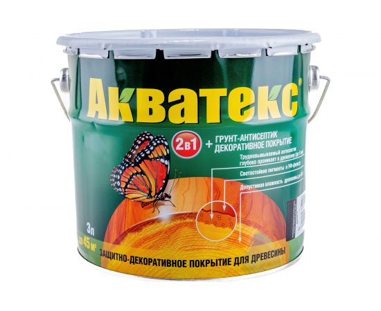 Защитно-декоративное покрытие для древесины Акватекс Венге 3 л 4 135086 