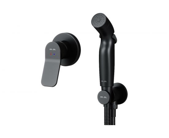 Гигиенический набор AM.PM X-Joy для скрытого монтажа со смесителем для душа, черный F40H85A22 