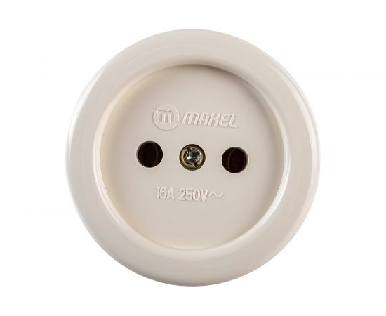 Розетка круглая накладная без заземления Makel 16012 – изображение 2