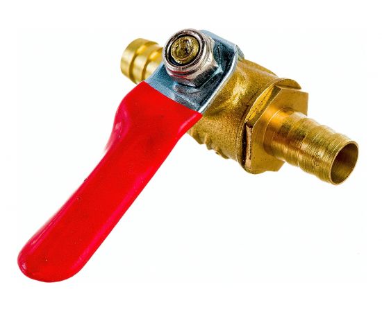 Шаровой кран Pegas pneumatic латунь, елочка, под шланг, 8x8 мм 4411 – изображение 2