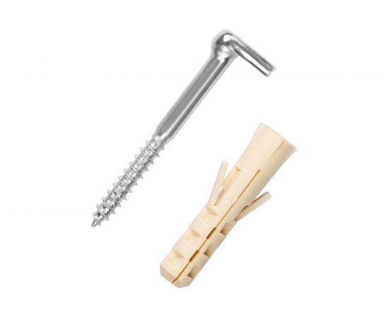 Крюк-шуруп ЕВРОПАРТНЕР L-обр. Zn d4,5хL40 мм, прямой шлиц, 2 шт. 13 3000 1 – изображение 2