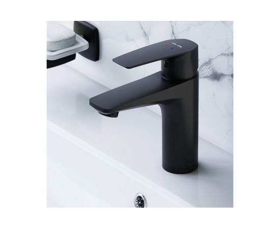 Смеситель для умывальника AM.PM Gem излив 99 мм, черный, F90A02122 – изображение 2