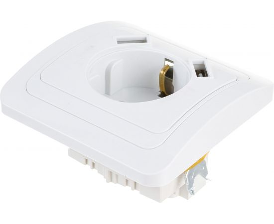 Одинарная розетка IN HOME с заземлением CLASSICO с двумя USB белая 2047 4690612035246 – изображение 2