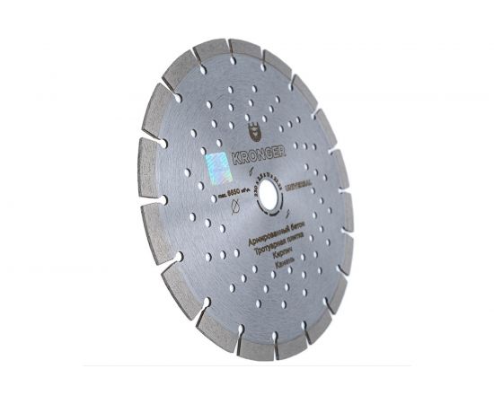 Диск алмазный сегментный по бетону (230x2.5x11x22.23 мм) Kronger U200230 – изображение 2