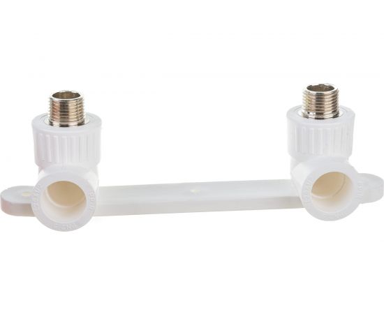 Двойной комбинированный отвод PP-R SLT AQUA с креплением, НР 25х1/2 SLTFY9251 – изображение 2